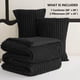 thumbnail image 3 of Juego de edredón CozyLux Fluffy Queen Size, negro, 3 piezas, 3 of 6