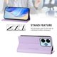 thumbnail image 3 of Funda Billetera con Soporte para Xiaomi Redmi 13 4G/5G Bloqueo RFID Plegable Morado claro, 3 of 6