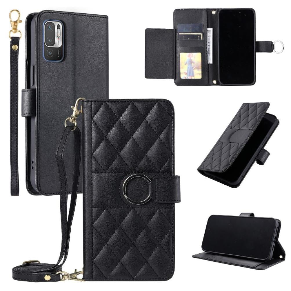 Funda Tipo Billetera Foxdock Para Xiaomi Redmi Note 10 5g – Tapa Abatible Con Correa Para Mujer