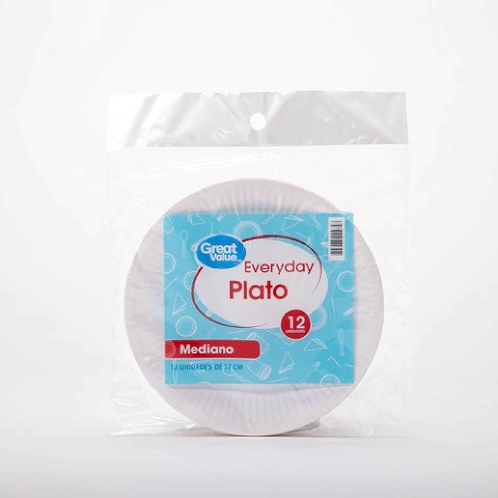 Plato Mediano Carton 12 Unidades Lider