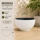 thumbnail image 4 of Macetero Plastico Semi Esfera Premium Diseño a Rayas S blanco, 4 of 9