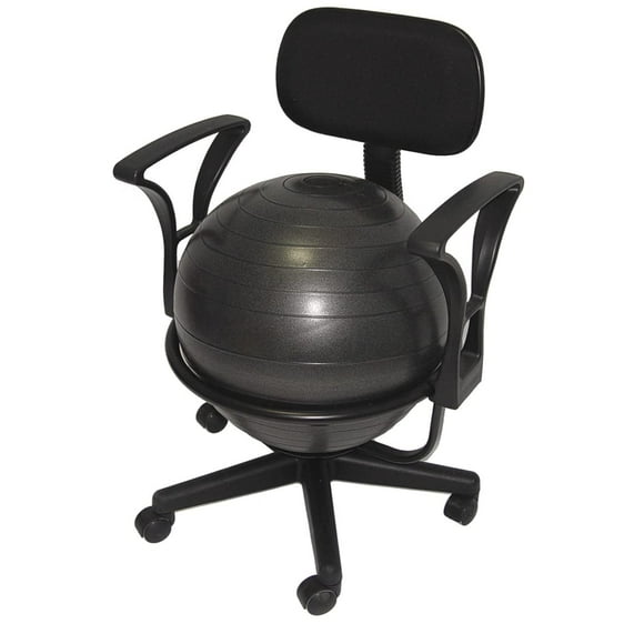 Silla esférica de oficina Aeromat Deluxe ergonómica con reposabrazos