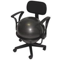 Silla Esférica De Oficina Aeromat Deluxe Ergonómica Con Reposabrazos