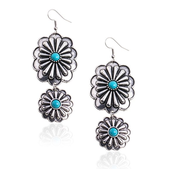 Aros Western Montana West con Turquesa y Aleación