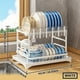 thumbnail image 1 of 1 Set Dish Rack, 2 Tier Dish Drying Rack, Rustproof Kitchen Dish Drying Rack With Drainboard And Utensil Holder For Kitchen Countertop, Kitchen Accessories, 1 of 5