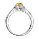 thumbnail image 3 of Anillos de Compromiso de Moissanita para Mujer de 1 Uds Corte Ovalado Color D Claridad VVS1 Anillos de Diamante de Plata Esterlina S925 Anillos de Moissanita Amarilla para Mujer con Certificado, 3 of 8