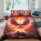 thumbnail image 1 of Juego de funda nórdica Flame Bird de 3 piezas, de una sola cara, para niños, adolescentes y adultos. Juego de ropa de cama de microfibra suave con cierre de cremallera. Doble cara., 1 of 3