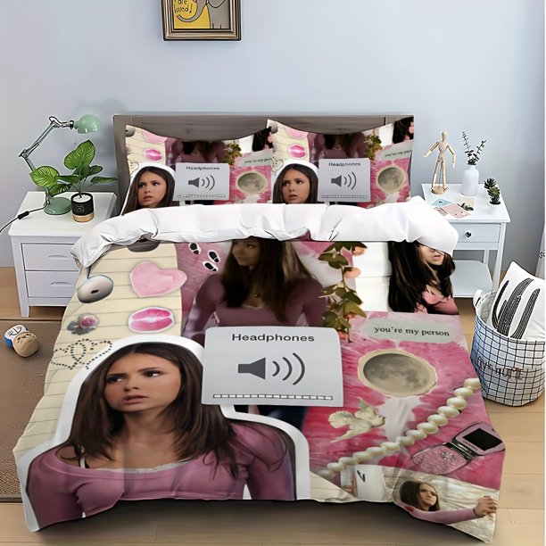 Hot TV The V-VampireS D-Diaries Fashion Printed Pattern Suitable Suitable for Home Bedrooms Guest Rooms