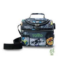 Lonchera Térmica Hombre Pizarra Mediana Negra Totto
