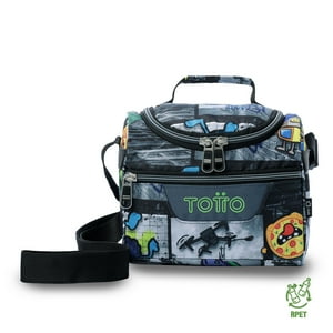 Lonchera Térmica Hombre Pizarra Mediana Negra Totto