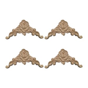 Bothyi - Apliques De Madera De 4 Piezas Talladas Aplicadas De Madera Para El Armario De Decoración De Armario De Armario E