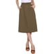 thumbnail image 1 of INSPIRE CHIC Falda de Algodón para Mujer Vuelta al Colegio Cintura Elástica Casual Campesina Línea A Midi con Bolsillos Marrón Oscuro XS, 1 of 6