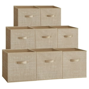 Cubo De Almacenamiento Songmics Beige 33X33 Cm