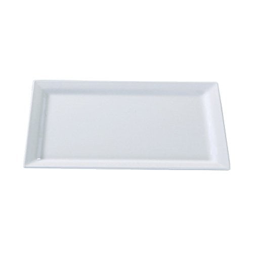 Plato De Vajilla Yanco Osaka-2 Display Rectangular De 18 X 12 Cm, Color Blanco