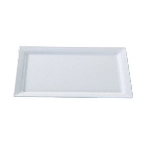 Plato De Vajilla Yanco Osaka-2 Display Rectangular De 18 X 12 Cm, Color Blanco