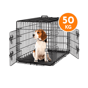 Keru - Canil Para Perros Desarmable 2 Puertas - Jaula Max 50 Kg