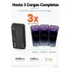 thumbnail image 4 of Power Bank Bateria Externa Cargador Portatil Para Celular Para iPhone Samsung Xiaomi 20000 Mah 22.5w Rapida Usams Cd265 Negro, 4 of 8
