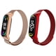 thumbnail image 1 of Juego de 2 Correas Magnéticas de Metal para Mi Band 7 6 5 4 3, Pulseras de Reloj Inteligente de Acero Inoxidable Ajustables, 1 of 7