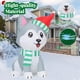 thumbnail image 2 of Decoración Inflable Goosh Perro Husky 1.5 m con Gorro de Papá Noel y LED, 2 of 3
