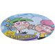 thumbnail image 1 of Los Padrinos Mágicos Alfombra Redonda de Felpa Coral, Antideslizante, No Desprende Pelusas, Lavable y Duradera para Salón, Dormitorio y Habitación de Niños 60cm, 1 of 6