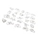 thumbnail image 2 of 24 piezas de artesanías de metal anillo chino Puzzle IQ Brain Teaser Kid juguetes educativos, 2 of 3