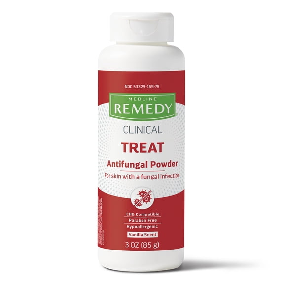 Polvo antimicótico Medline Remedy Clinical, 90 ml, 2% de miconazol