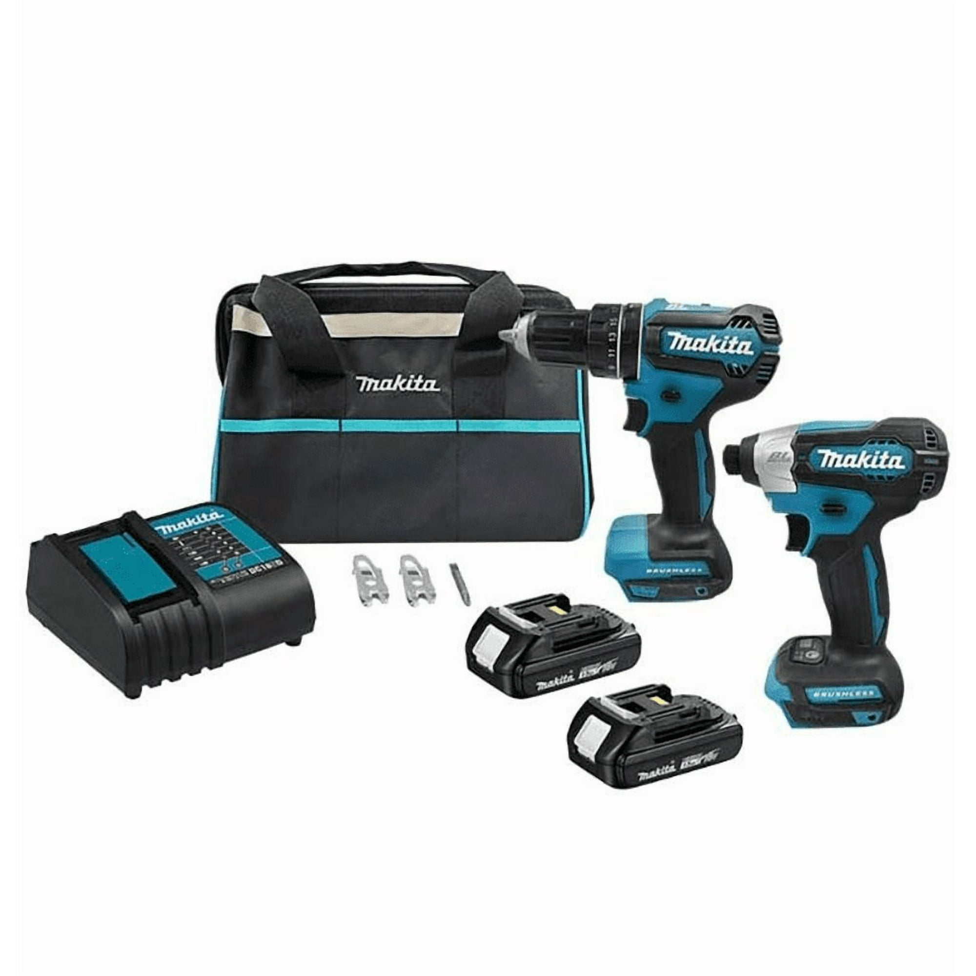 Makita - Kit Dlx2416yx2 18v Taladro Percutor +atornillador Impacto