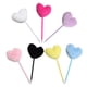 thumbnail image 1 of 7 bolígrafos de escritura con forma de corazón, decorativos, con pompón y forma de corazón., 1 of 5