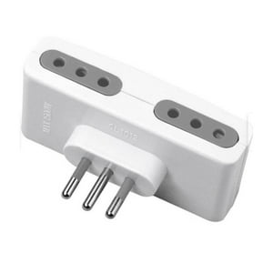 Macrotel - Adaptador Enchufe 4 Socket 4 Tomas Blanco