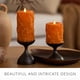 thumbnail image 2 of Vela LED Lamp Luminara Marmalade de 9 x 17 cm con hojas en relieve, 2 of 8