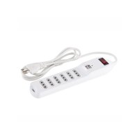 Macrotel - Zapatilla Alargador 1.5Mt 6 Entradas 2 Usb Blanco