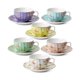 thumbnail image 1 of Juego floral de 6 tazas de té Brew To A Tea de 210 ml con platillos, 1 of 7