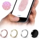 thumbnail image 2 of Paquete de 4 pegatinas para botones de iPhone compatibles con identificación por huella dactilar Touch ID, pegatinas para botones Touch ID con marco de aluminio compatibles con Apple iPhone, iPad y, 2 of 8