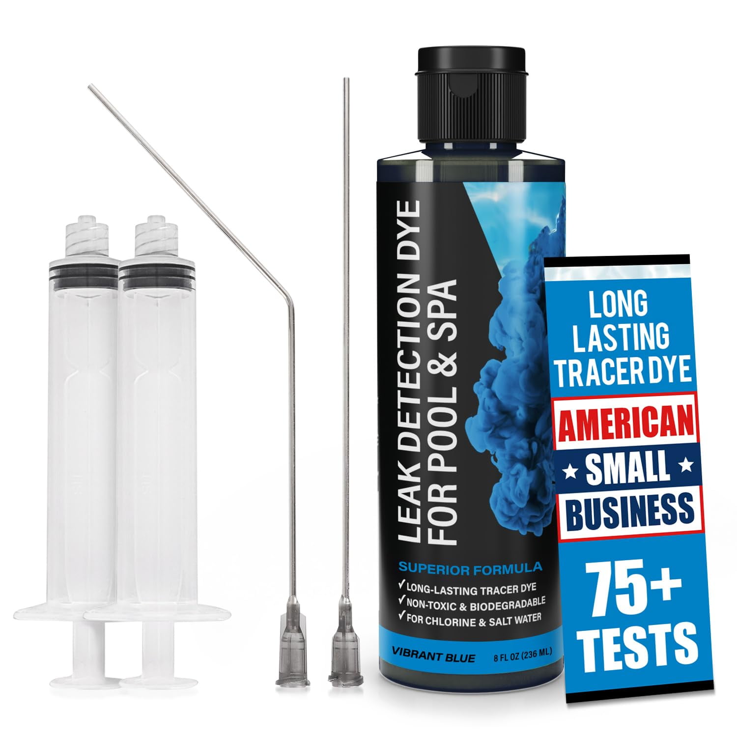 Escentile - Kit De Tinte Para Detección De Fugas En Piscinas 75+ Pruebas 236 Ml