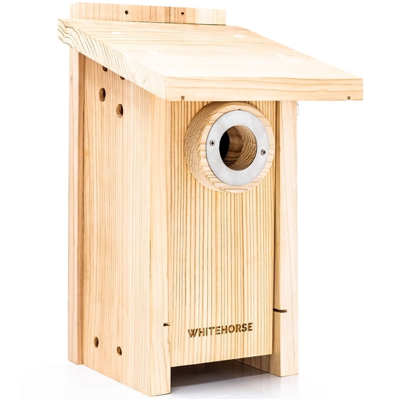 Casa para pájaros WHITEHORSE de cedro premium con diseño resistente a la intemperie