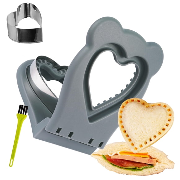 LEPCY Sellador y cortador de sándwiches sin corteza, color gris