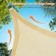 thumbnail image 5 of Vela de sombra triangular Shade&Beyond 4,9 m, color arena, permeable, 5 of 7