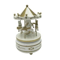 Bothyi - Caja Musical De Madera De Sobremesa, Hermosa Y Giratoria, Para Mamás, Niñas Y Mujeres, Regalos De Cumpleaños, Color Blanco