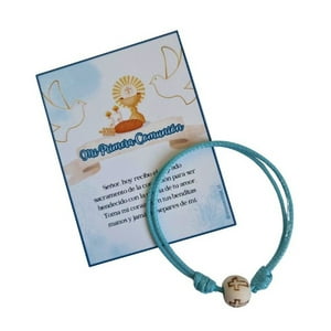 Chiquillos.Cl - Recuerdos Encintados Primera Comunion 12 Hilos + Tarjetas Celeste