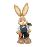 Magideal - Estatuilla De Conejo De Pascua De Paja, Estatua De Conejo De Pie, Decoración Creativa De Pascua Para Gabinete De Granja, Sala De Estar, Dormitorio De Estilo F