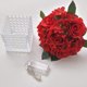 thumbnail image 5 of Centro de mesa de rosas de seda artificial con luz LED y jarrón, 5 of 8