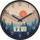 thumbnail image 1 of Reloj de pared SCOAGE Silent de 30 cm con calendario y temperatura, 1 of 9