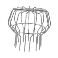 Magideal - Protector De Hojas Para Canalones, Filtro Exterior, Colador, Tapa De Alambre, Antiobstrucción, Para Balcón, A Prueba De Óxido, Protector De Canalones, Tapa De Drenaje 4 Pulgadas