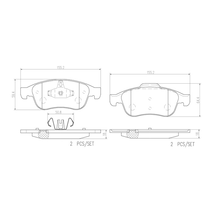 Pastillas Freno Para Auto Motaquip Lvxl1418