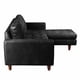 thumbnail image 3 of Sofa Chaiselong Der Napoles Cuero Kentucky Negro, 3 of 5