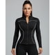 thumbnail image 2 of Chaqueta Deportiva Mujer Compresión Gym Fitness Entrenamiento con Líneas Blancas, 2 of 4