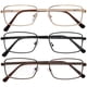 thumbnail image 2 of Set de 3 Anteojos para Lectura Success Eyewear de Metal con Montura Completa 2.75, 2 of 4
