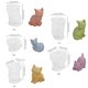 thumbnail image 2 of Molde de silicona Anlan-angel, 5 piezas, gato, animal, para velas y jabón, 2 of 7