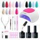 thumbnail image 1 of Kit de esmalte de uñas en gel SUNUV SUN2C con luz UV, 16 colores y regalo, 1 of 9