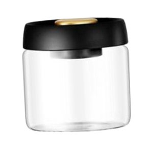 Magideal - Contenedores De Sellado Al Vacío Para Alimentos, Contenedores De Almacenamiento De Alimentos Con Tapas Herméticas, Botes De Organización De Despensa P Negro 500Ml